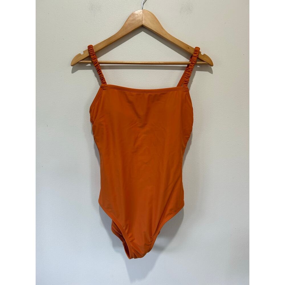 Kona Sol one piece swim suit size M orange adjustable straps